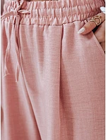 Dámske nohavice so širokými nohavicami MILLIVIO pink FashionStreet UY2663