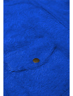 Krátka vlnená bunda typu "alpaka" v nevädzovej farbe (553)
