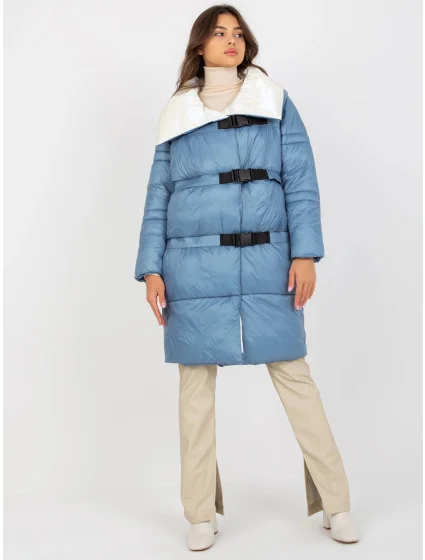 Svetlomodrá zimná bunda s odnímateľnými rukávmi (TR8139)