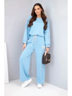 Dámska súprava maslová mikina + nohavice modrá
