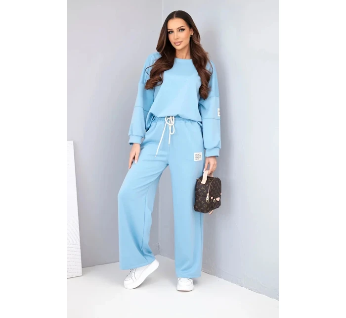 Dámska súprava maslová mikina + nohavice modrá