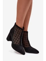 kotníkové boty na podpatku D A  černé model 21713820 - D&A