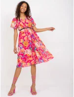 Šaty DHJ SK 13162.92 tmavo ružová