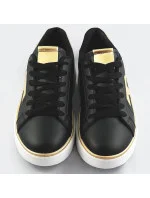 Čierno-zlaté šnurovacie tenisky sneakers s hviezdičkou (BB126A)