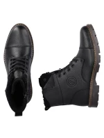 M model 20571632 vlněné zateplené kožené boty černé - Rieker