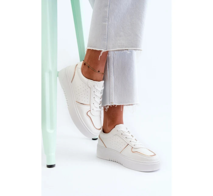 Dámské tenisky na platformě bílé model 21656769 - Boto