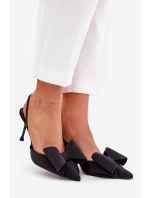 Lodičky S  A Mašlí Černé model 21687041 - Boto