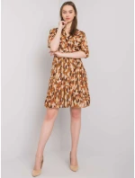 Šaty DHJ SK 11332.67P svetlohnedé