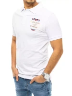 FashionStreet biele vyšívané polo tričko PX0436