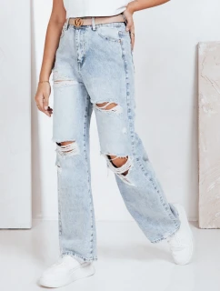 Dámské džíny s širokým proužkem modré Dstreet model 21992688 - FashionStreet