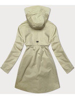 Jednoduchý béžový kabát s odnímateľnou kapucňou Glakate (LU98028#)