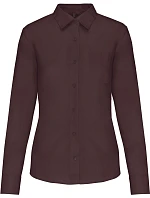 K 549 Popelínová halenka s dlouhým rukávem brown model 22510292 - Kariban