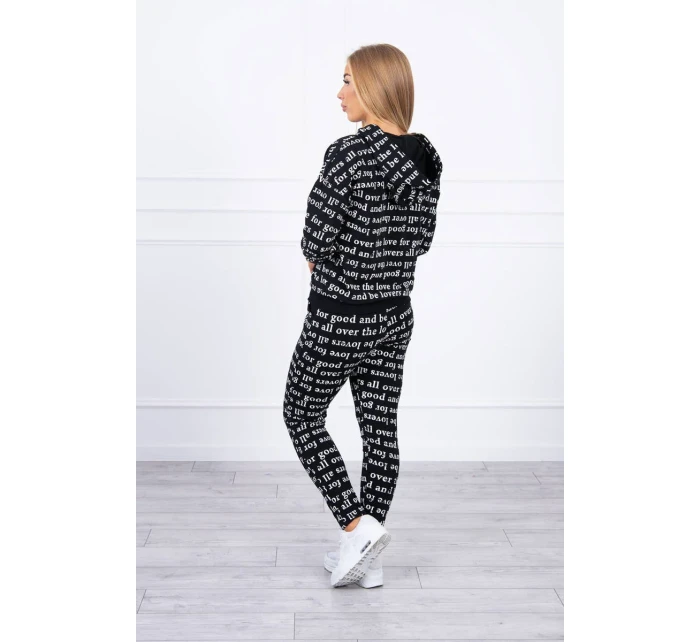 Sada s potlačou čierna