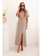 Dlhé šaty s opaskom Fango