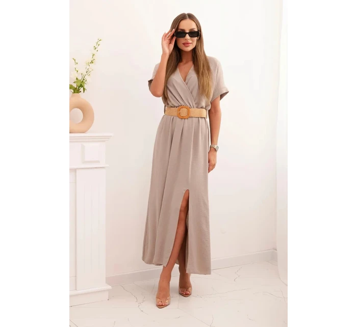 Dlhé šaty s opaskom Fango