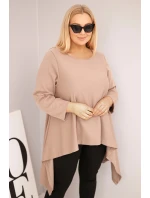 Dámská tunika Plus Size bavlněná s asymetrickým střihem fango