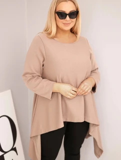 Dámská tunika Plus Size bavlněná s asymetrickým střihem fango