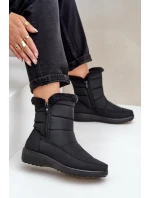 Dámské Sněhule Na Zip S Kožíškem Černé model 21675452 - EVENTO Dámské Sněhule Na Zip S Kožíškem Černé model 21675452 - EVENTO