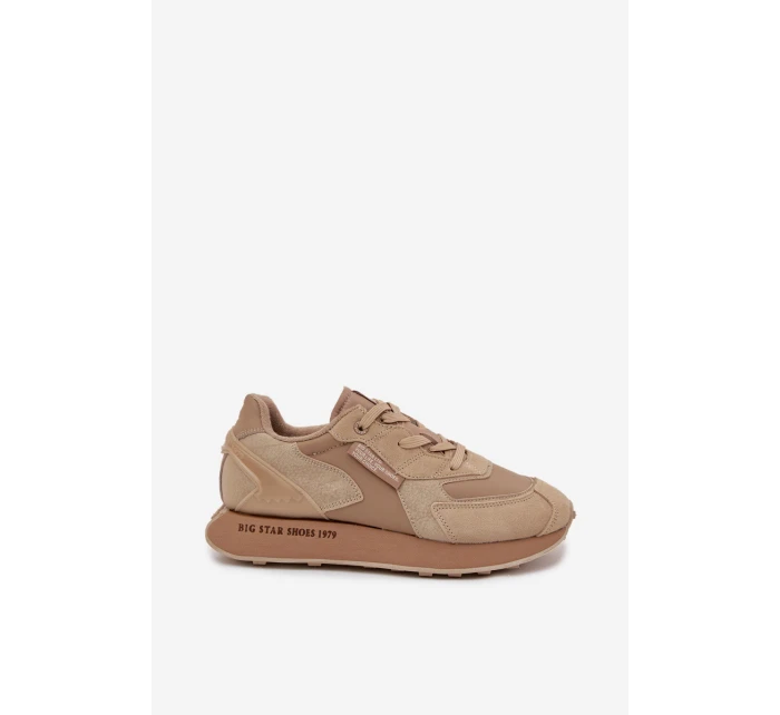 Kožené Sneakersy Pánské Big Star model 21706034 HiPoly System Béžové - Big Star Shoes