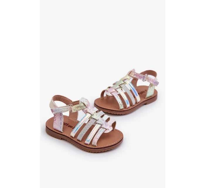 Detské sandále Gladiator so zapínaním na suchý zips, pestrofarebné Radovia