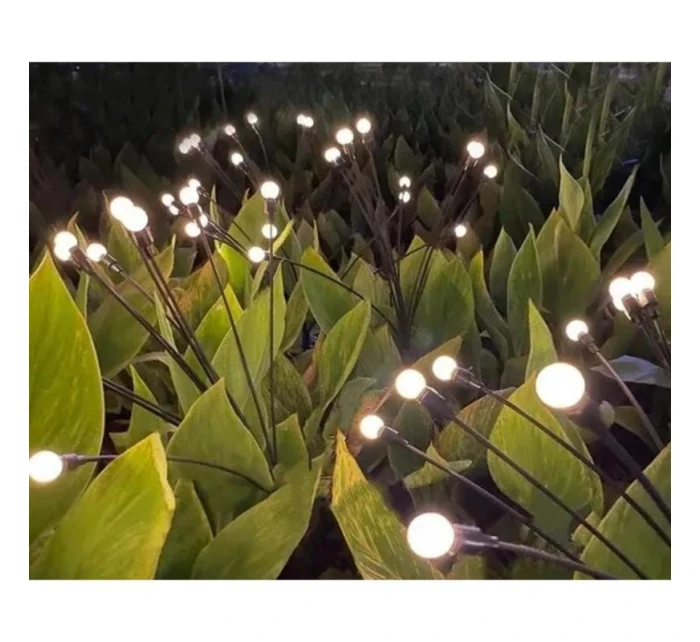 SOLÁRNA LAMPA TANCUJÚCA VO VETRE BIELE GULE 6 LED 72CM