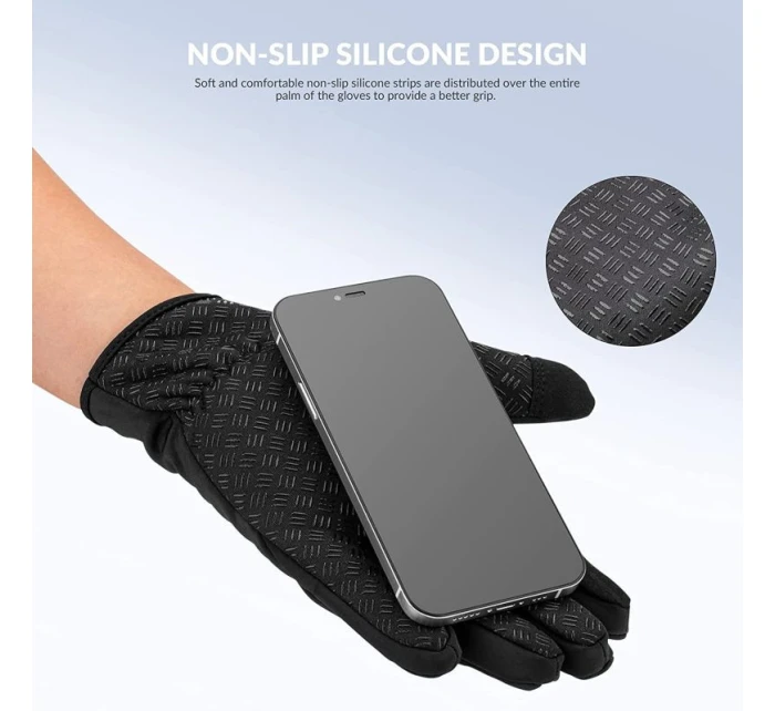 Rockbros zimné cyklistické rukavice S077-7 čierne M