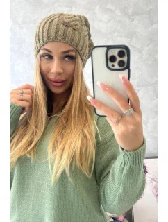 Fleecová čiapka Paulina K227 khaki