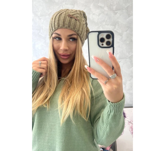 Fleecová čiapka Paulina K227 khaki Fleecová čiapka Paulina K227 khaki