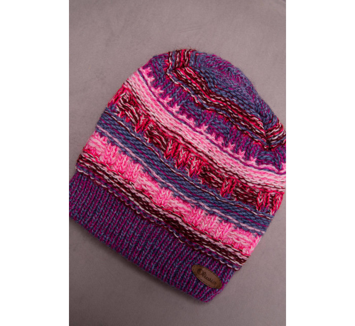 Fleecová čiapka Patrycja K254 pink neon+violet