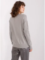 Sweter AT SW model 19040771 szary - FPrice Sweter AT SW model 19040771 szary - FPrice