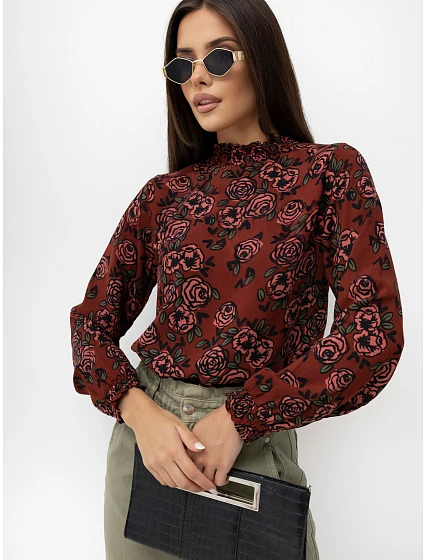 Bluzka model 22340987 bordowy - FPrice