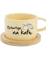 STARTUJU NA KÁVE – žltý hrnček Makronka 200 ml