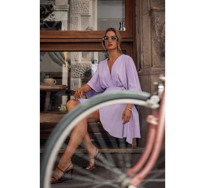 Dámske šaty M785 fialové - MOE