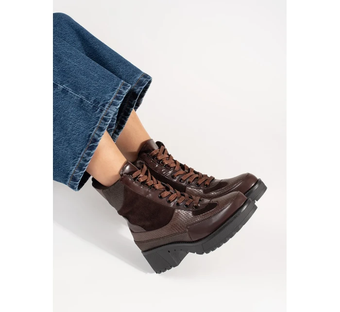 Luxusní dámské vínový  kotníčkové boty Obcas