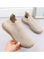 D&A W OLI257A béžová športová obuv so zirkónmi