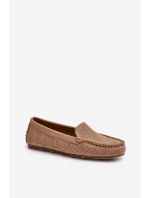 Dámské semišové mokasíny tmavě béžové model 21653934 - Boto