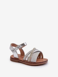 Lesklé Dětské Na Suchý Zip Stříbrné model 21663078 - Boto