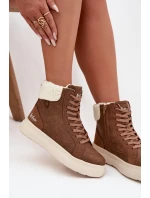 Dámské zimní boty s kožíškem model 21725170 hnědé - Lee Cooper Dámské zimní boty s kožíškem model 21725170 hnědé - Lee Cooper