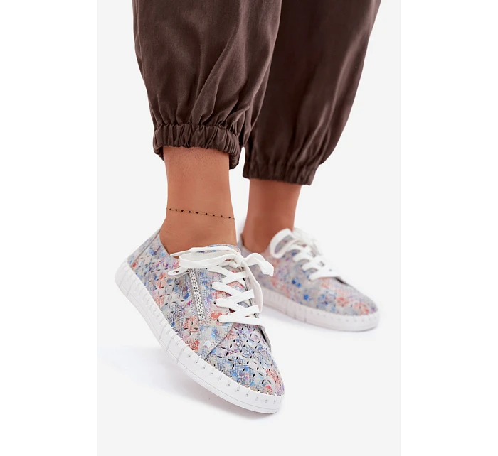 polobotky z přírodního semiše stříbrné model 22101181 - EVENTO