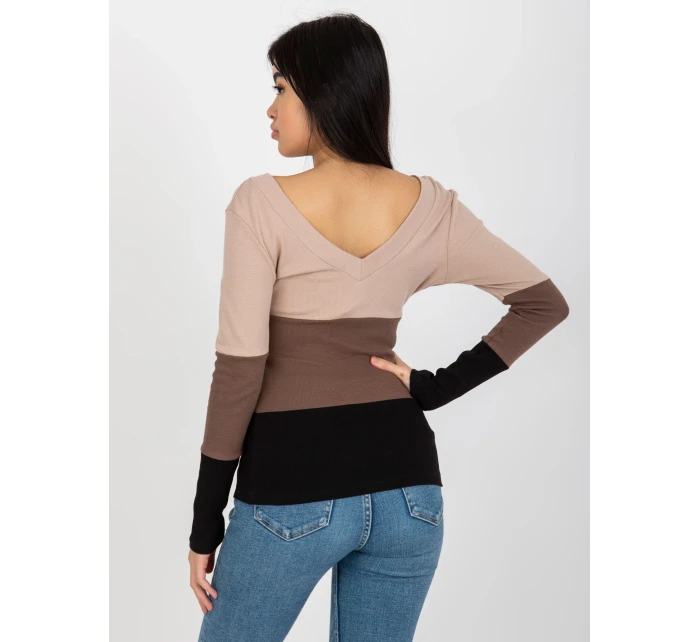 Blúzka RV BZ 8429.31P čierna a béžová