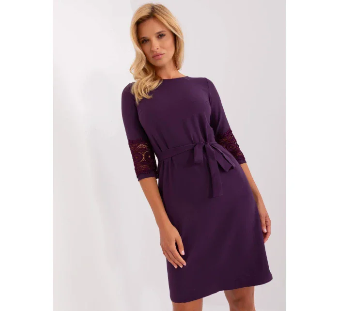 Dámské šaty LK SK model 18972776 Tmavě fialová - FPrice