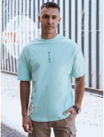 Pánské tyrkysové tričko s potiskem Dstreet model 21975498 - FashionStreet