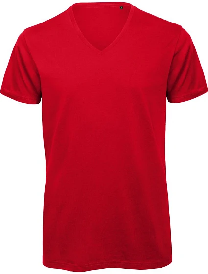 B&C Inspire V T /men_° Pánske tričko s výstrihom do V 01.TM44 červené B&C Inspire V T /men_° Pánske tričko s výstrihom do V 01.TM44 červené