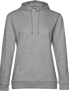 B&C #Hoodie /women Dámska mikina s kapucou 01.W04W heather grey