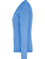 JN 660 Dámský pletený cardigan s výstřihem do V blue model 22488017 - Daiber JN 660 Dámský pletený cardigan s výstřihem do V blue model 22488017 - Daiber
