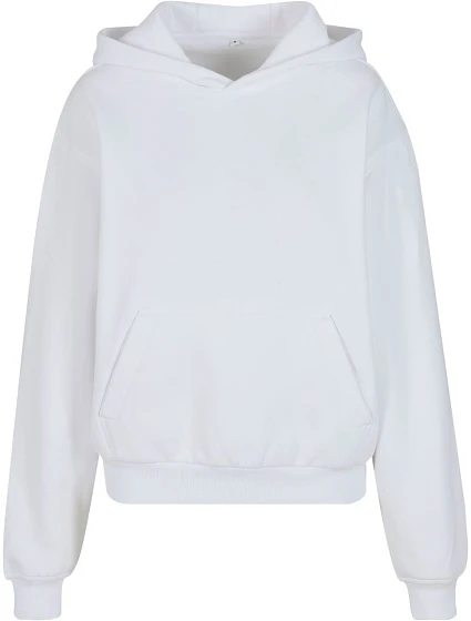 Build your Brand BY 444 Dámska mikina s kapucňou v oversize strihu „Loose Fit“ 56.0444 biela