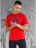 Pánské oranžové tričko s potiskem Dstreet model 21974906 - FashionStreet