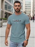 Tshirt męski z napisem bawełniany petrol model 22316039 - FashionStreet Tshirt męski z napisem bawełniany petrol model 22316039 - FashionStreet