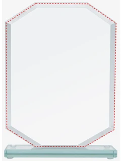 Sklenená trofej s matným podstavcom