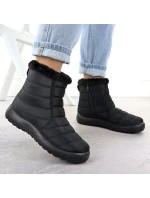 Dámské ploché zateplené sněhule černé model 21906469 - Potocki